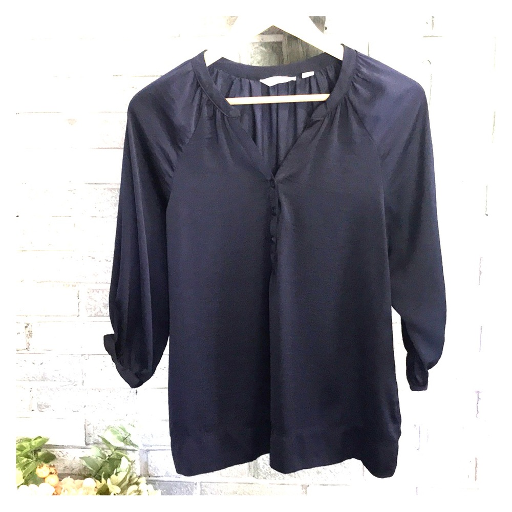 Two for $10 on all items-Navy Blouse Shirt // XS